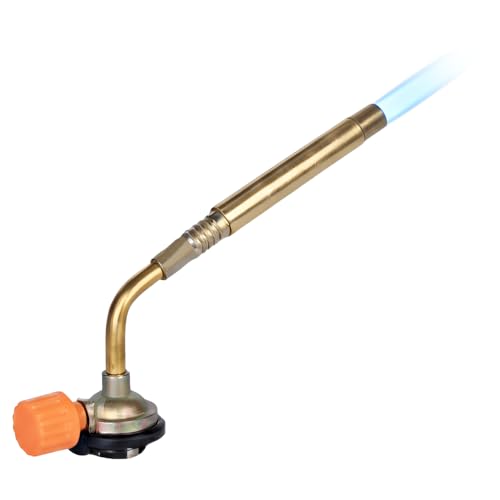 HACER Butane Brazing Blow Torch LPG Single Nozzle Manual Ignition Heat Gun For Outdoor Use Cooking Copper Pipe Welding Camping Jewelry Repair Work Tool Burner (Pack of 1) - Image 1