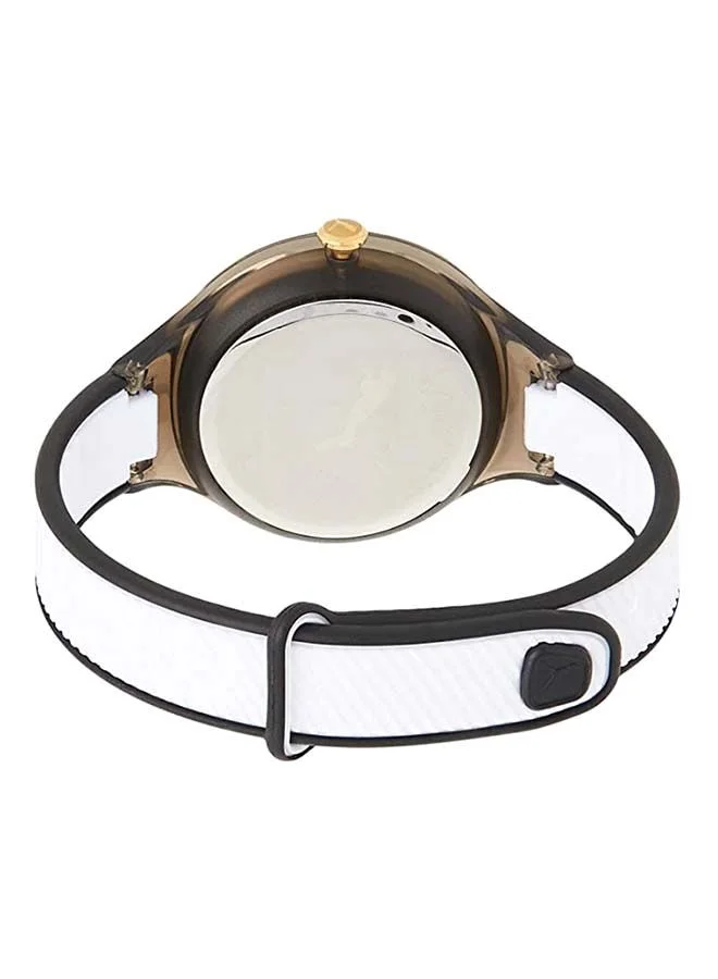 بوما Contour Polyurethane Analog Wrist Watch for Women PU P1019-36mm-White Black