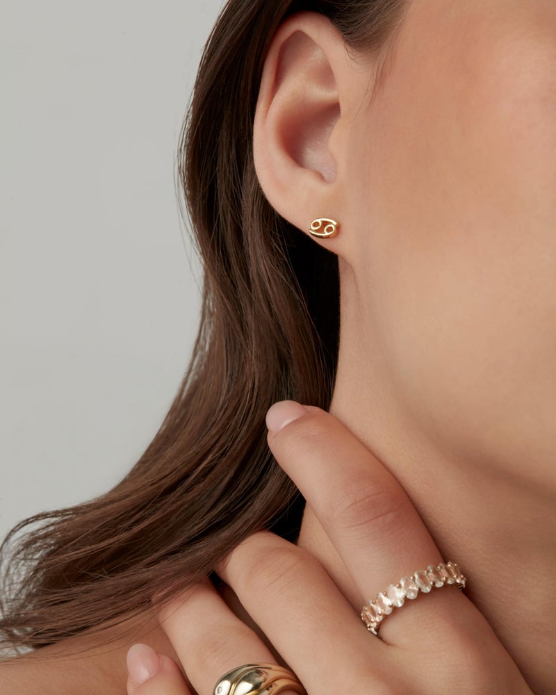 PAVOI 14K Yellow Gold Plated 925 Sterling Silver Posts Zodiac Sign Flat Back Earring Studs | Birthday Gift for Women | Astrology Earring Pair | Virgo - Image 4