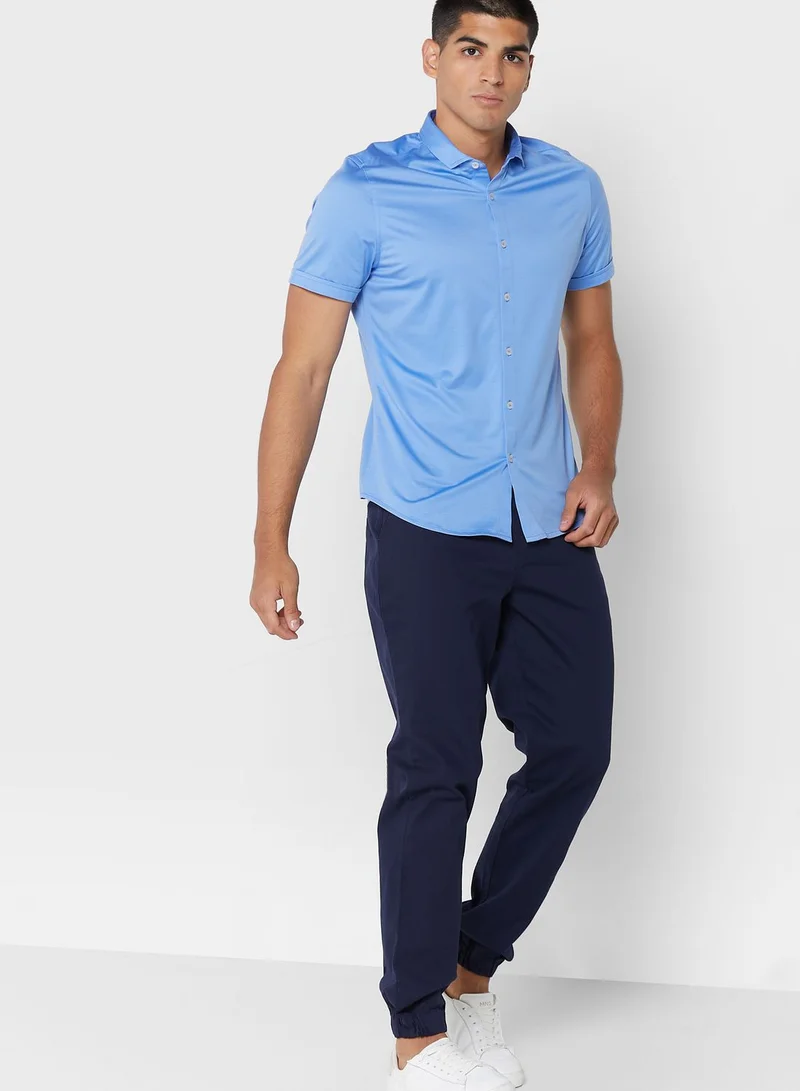 Robert Wood Fixed Belt Jogger Trousers