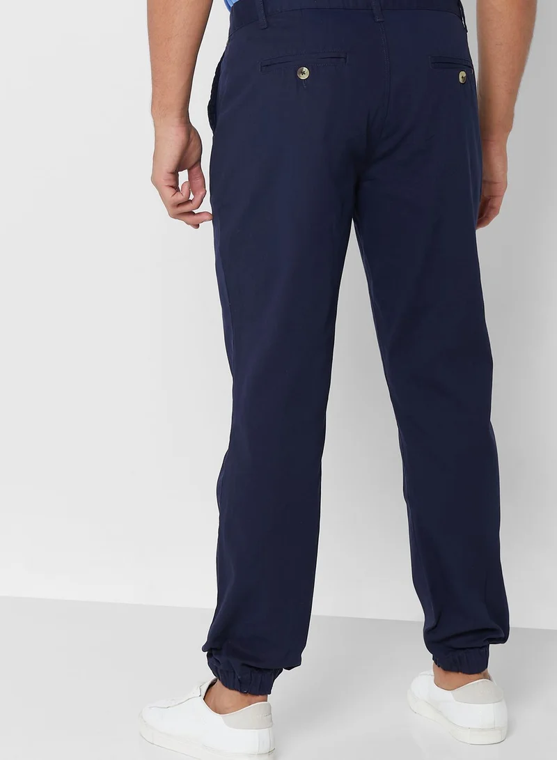 Robert Wood Fixed Belt Jogger Trousers
