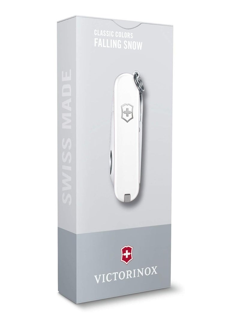 Victorinox Swiss Army Knife - Fresh. Stylish. Colorful Swiss Classics - 7 Function, Multi-utility Tool With a Pair of Scissors - Falling Snow, 58 Mm, White - Image 4