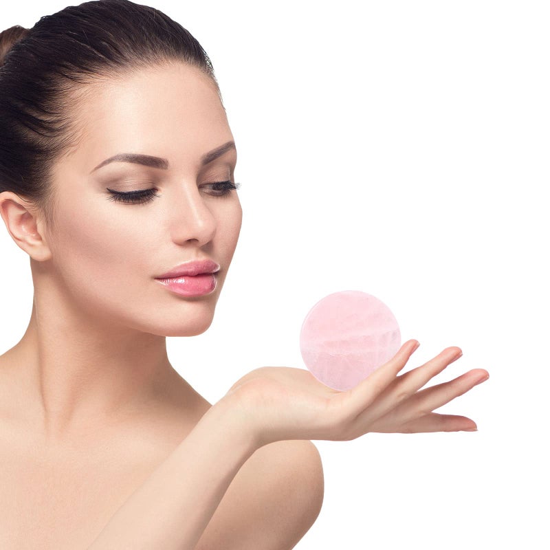 Bememo 2 Pieces Jade Stone for Lash 2 Inches Lash Tile Glue Eyelash Extension Pink Round Jade Stone Glue Holders Adhesive Pallet Fake Eyelash Holder Base - Image 5