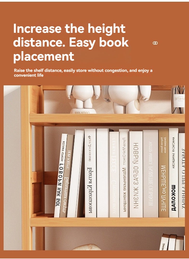 XiuWoo - Bamboo Open Bookshelf  Small 3Tier Free-Standing Storage Shelves Bookshelf Multifunctional Display Stand for Bookcase Bathroom Home and Office - Image 1