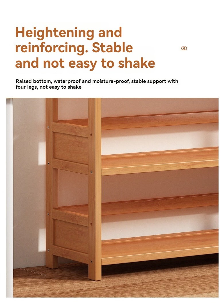 XiuWoo - Bamboo Open Bookshelf  Small 3Tier Free-Standing Storage Shelves Bookshelf Multifunctional Display Stand for Bookcase Bathroom Home and Office - Image 1