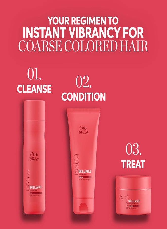 Wella Professionals Invigo Brilliance Shampoo & Conditioner Set For Coarse Hair, For Color Protection & Color Vibrancy, Retail Sizes - Image 4