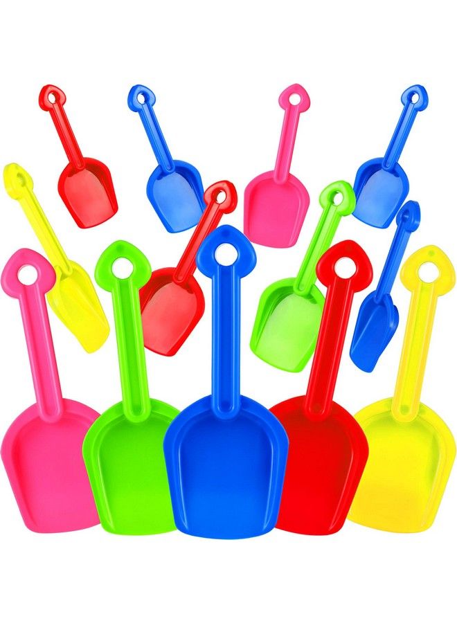 Gejoy 12 Pcs Sand Shovels For Kids Plastic Beach Shovels Bulk 7.7'' Colorful Toy Scoop Set Summer Beach Toys Random Colors - Image 2