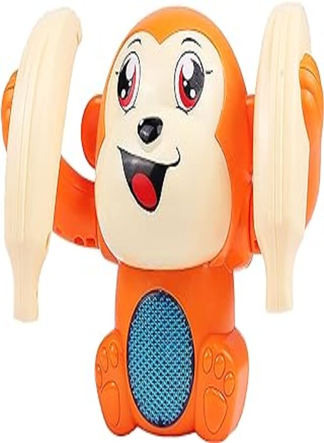 VGRASSP Dancing Spinning Rolling Tumble Monkey Voice Activated Banana Monkey with Music Light and Sound Effects (Colour as per Stock)
