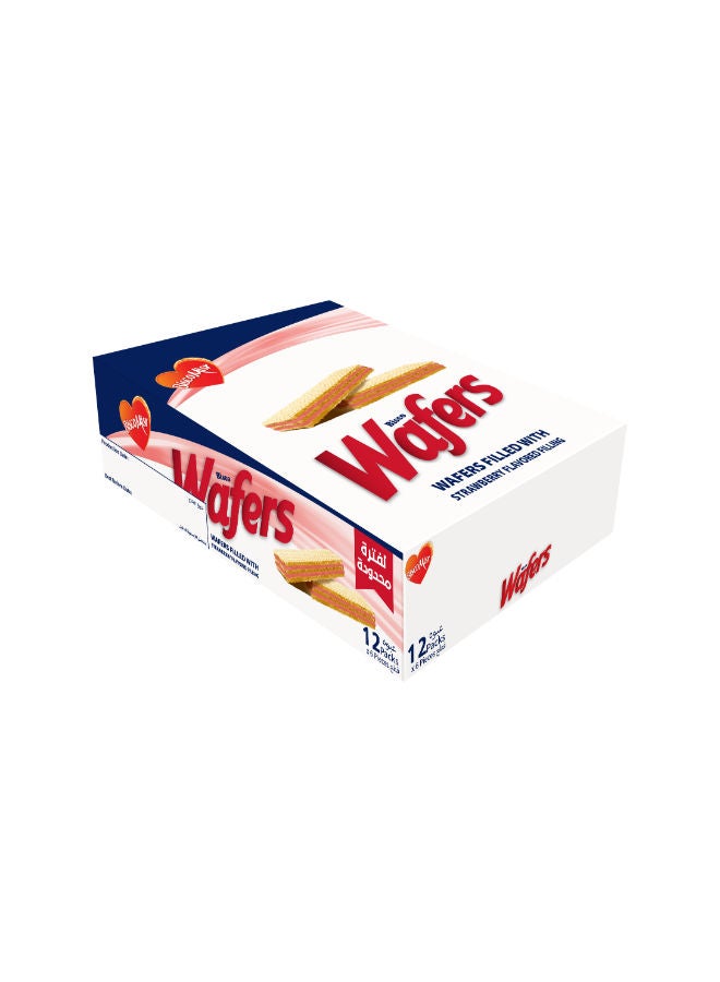 Bisco Misr Wafers Filled with Strawberry-flavored Cream pack of 12 - Image 1