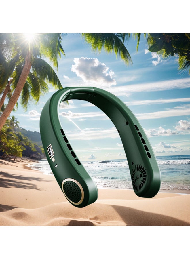 general Neck Fan, Strong Wind, Adjustable, 360° Cooling, Super Quiet, No Blade Fan Design, No Hair Twisting, Even Air Volume On Both Sides, Non-Slip Material, Short Charging, Long Use Time - Image 1