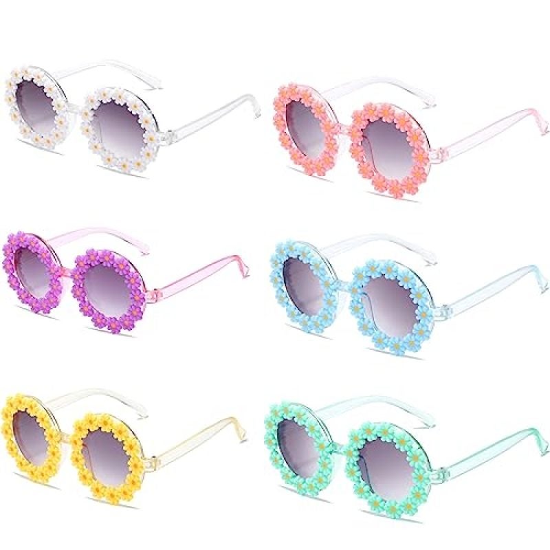 Baby Sunglasses: Round Flower Uv 400 - Cute Kids Sunglasses for Baby Girl Outdoor Beach Use