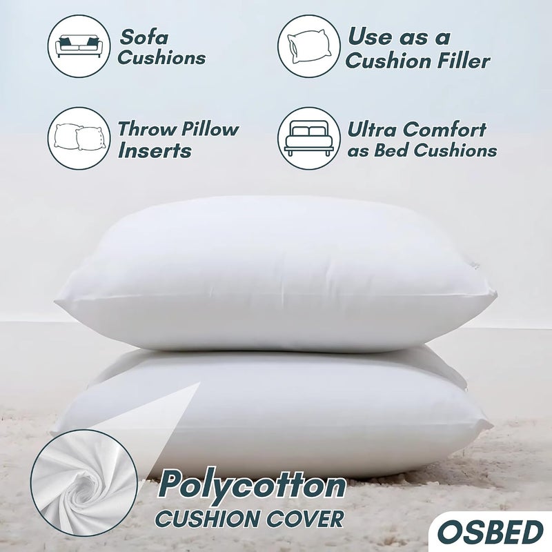 Premium Quality Cushion Filler for Sofa Cushions, Pillow Inserts & All Home Décor | Soft Cushion Inner Pads for Bed & Couch Pillows, Throw Cushion Inserts with Polyester Filling (Pack of 6, 24" X 24") - Image 5