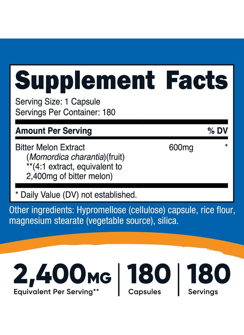 Nutricost Bitter Melon 600 Mg 180 Capsules  - Image 2