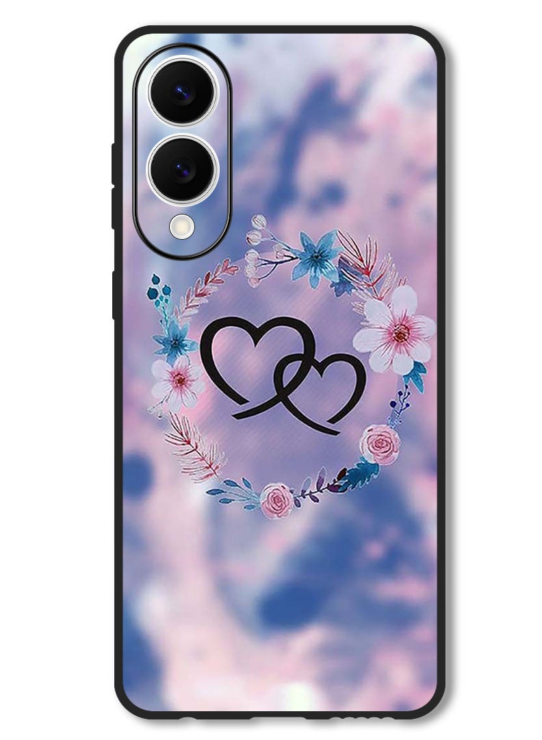 Theodor Case Compatible with Samsung Galaxy S25 Edge 6.7 Inch Protection Shockproof Bumper Cover Two HEarts - Image 1