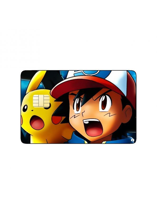 RKN PRINTED BANK CARD STICKER Ash And Pikatchu From Pokemon Anime - Image 2