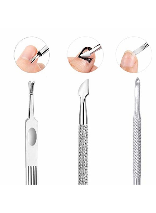 Benbeno 6PCS Cuticle Pusher Set, Stainless Steel Cuticle Remover Kit, Cutter and Trimmer Manicure and Pedicure Tools for Fingernail and Toenails - Image 3
