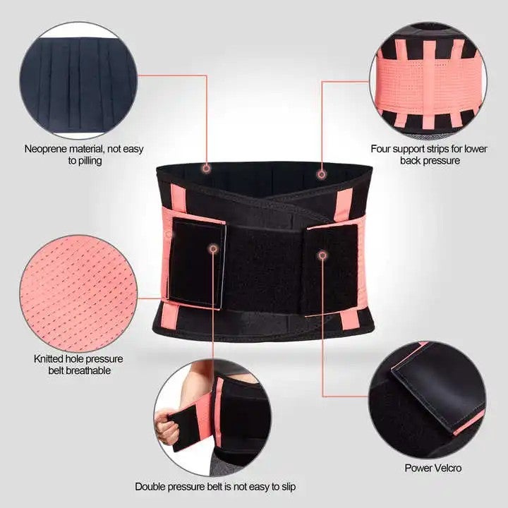 Bluejw Neoprene Waist Trimmer Trainer Belt for Women - Gym Fitness Sports Waist Slimming Belt - Image 3