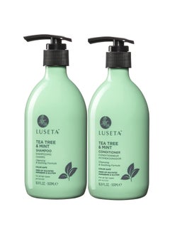 L LUSETA Luseta Tea Tree Mint Shampoo and Conditioner for Hair Growth with Lavender, Tea Tree and Peppermint Oil Clarifying Shampoo and Conditioner, Sooth the scalp Fight Dandruff and Itchy for Women and Men 