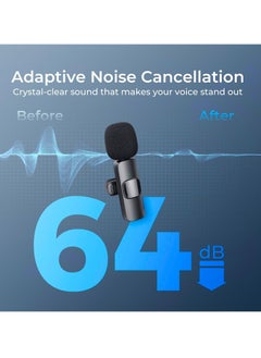 SUPREMIUM Wireless Lavalier Microphone for iPhone, iPad, Android, Mini Lapel Mic with Noise Reduction, Crystal Clear Sound, Ideal for Video Recording, Vlogging, TikTok, YouTube, 8hr Battery Life  - Image 2