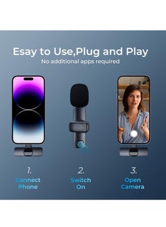 SUPREMIUM Wireless Lavalier Microphone for iPhone, iPad, Android, Mini Lapel Mic with Noise Reduction, Crystal Clear Sound, Ideal for Video Recording, Vlogging, TikTok, YouTube, 8hr Battery Life  - Image 3