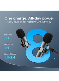 SUPREMIUM Wireless Lavalier Microphone for iPhone, iPad, Android, Mini Lapel Mic with Noise Reduction, Crystal Clear Sound, Ideal for Video Recording, Vlogging, TikTok, YouTube, 8hr Battery Life  - Image 5