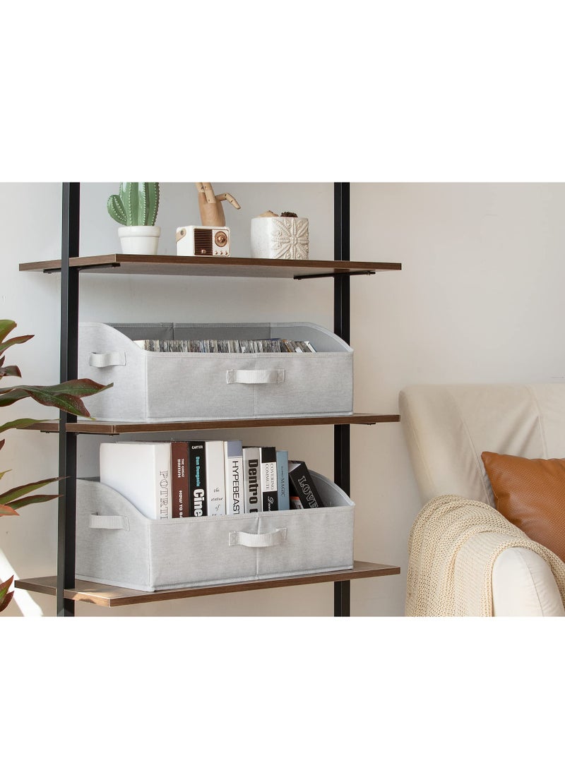 Excefore Closet Storage Bins, Trapezoid Storage Box with Handles, Foldable Organizer Bins and Baskets for Clothes, Polyester Canvas Bins, Jumbo (19.75"L x 11"W x 5.25"H)(3 Pcs, Light Grey) - Image 5