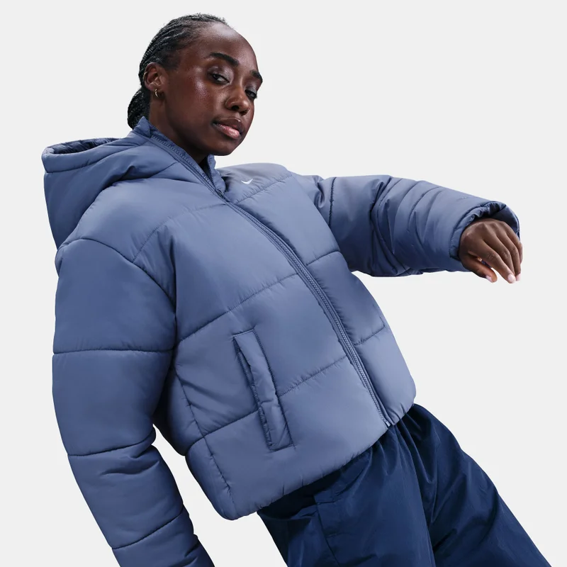 Nike Blue Women's Sportswear Therma-FIT Hooded Jacket for Women | Best Price UAE