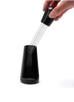 ELFSA Coffee Needle Espresso Dispensing Tool Coffee Ground Stirrer With Aluminum Stand Black 10.7x3x3cm  - Image 4