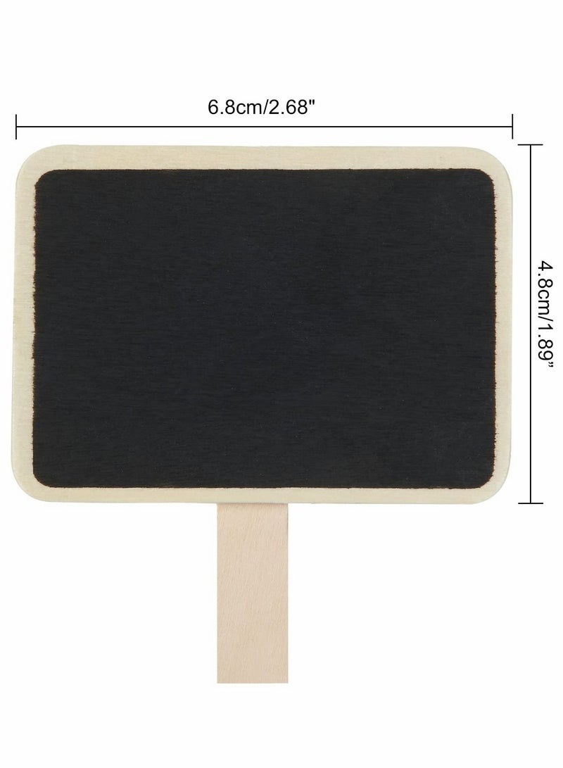 SYOSI Mini Blackboard Clips, 14 Pcs Wooden Memo Chalkboard Message Board Signs Chalkboard Tag with Clips for Memo Food Label Birthday Wedding Party Decoration Garden Home Decoration - Image 4