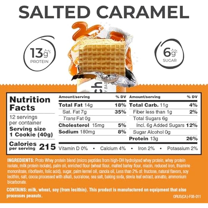 Power Crunch Protein Wafer Bars, High Protein Snacks with Delicious Taste, Salted Caramel, 1.4 Ounce (12 Count) - Image 3