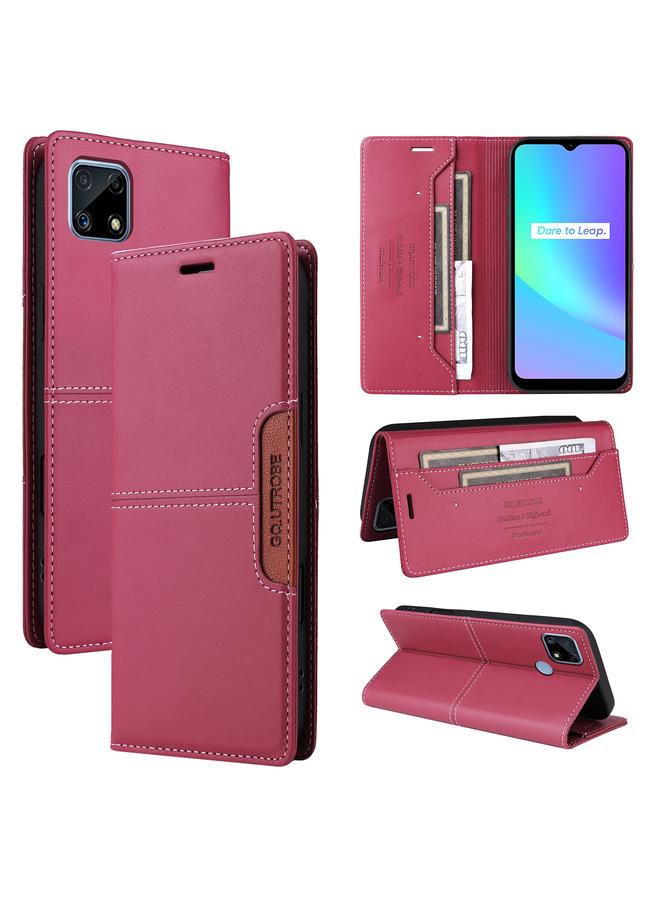 The Bros Case For Realme C15 G01 RFID Anti-theft Leather Phone Case
