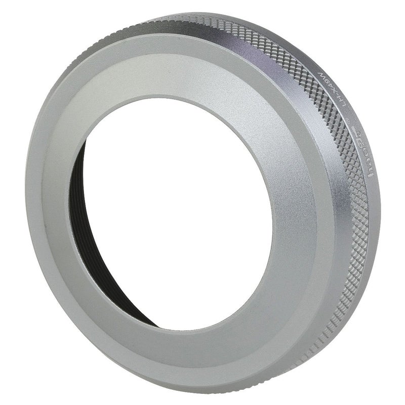 Haoge LH-X49W 2in1 All Metal Ultra-Thin Lens Hood with Adapter Ring Set for Fuji Fujifilm FinePix X70 X100 X100S X100T X100F Silver Replaces Fujifilm LH-X100 AR-X100 LH-X70 - Image 5