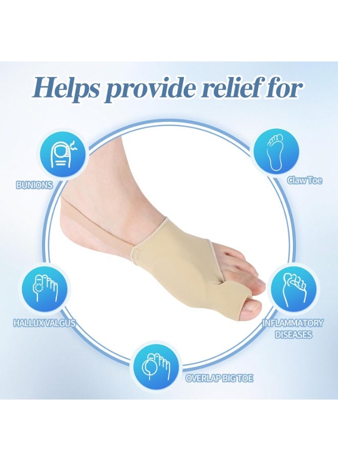 2 Pcs Bunion Corrector for Women u0026 Men, Adjustable Big Toe Straightener, Breathable Support Non-Slip, Big Toe Alignment, Hallux Valgus Pain Relief, Day/Night Support - Image 2