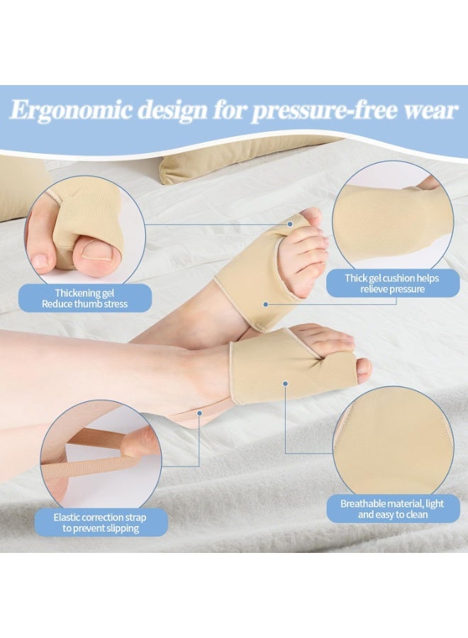 2 Pcs Bunion Corrector for Women u0026 Men, Adjustable Big Toe Straightener, Breathable Support Non-Slip, Big Toe Alignment, Hallux Valgus Pain Relief, Day/Night Support - Image 3