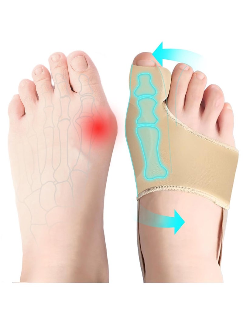 2 Pcs Bunion Corrector for Women u0026 Men, Adjustable Big Toe Straightener, Breathable Support Non-Slip, Big Toe Alignment, Hallux Valgus Pain Relief, Day/Night Support - Image 1