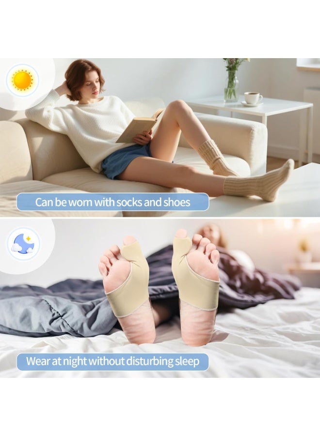 2 Pcs Bunion Corrector for Women u0026 Men, Adjustable Big Toe Straightener, Breathable Support Non-Slip, Big Toe Alignment, Hallux Valgus Pain Relief, Day/Night Support - Image 4