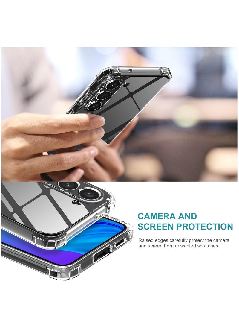 Samsung Galaxy S25 Plus 5G Cover Case soft TPU Transparent  Back Protective Case Shock Absorbent Reinforced Bumper Corners Clear Case for S25 Plus Clear 5G