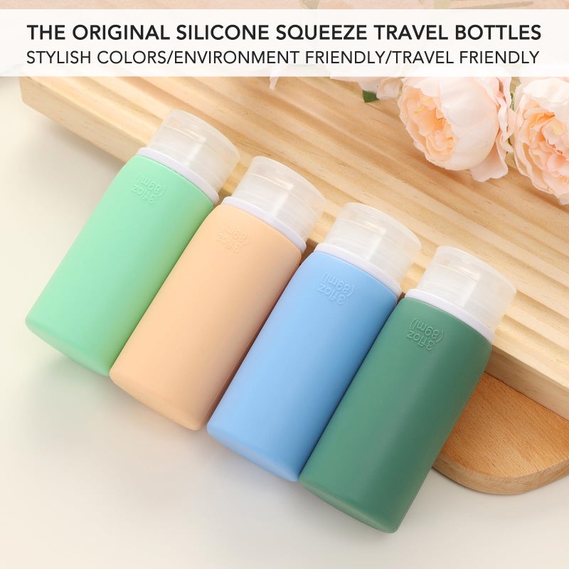 Muslish 21 Pack Travel Bottles for Toiletries, Leak-Proof TSA Compliant Silicone Travel Size Containers for Shampoo and Conditioner, BPA Free with Toiletry Bag (Green) - Image 2
