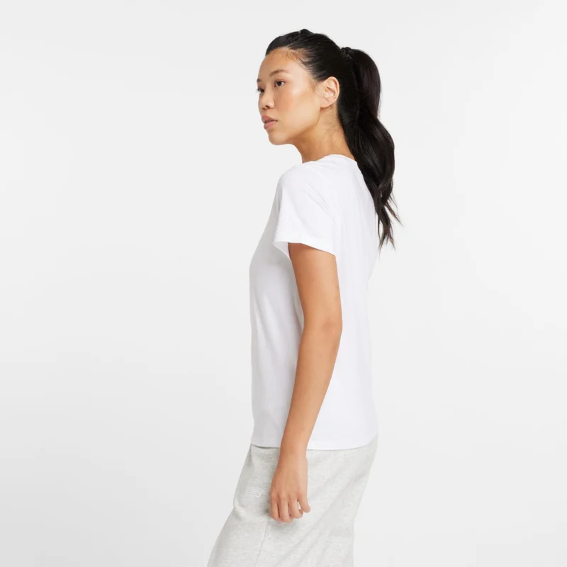 New Balance White Women's Sport Jersey Logo T-Shirt for Women | Best Price UAE