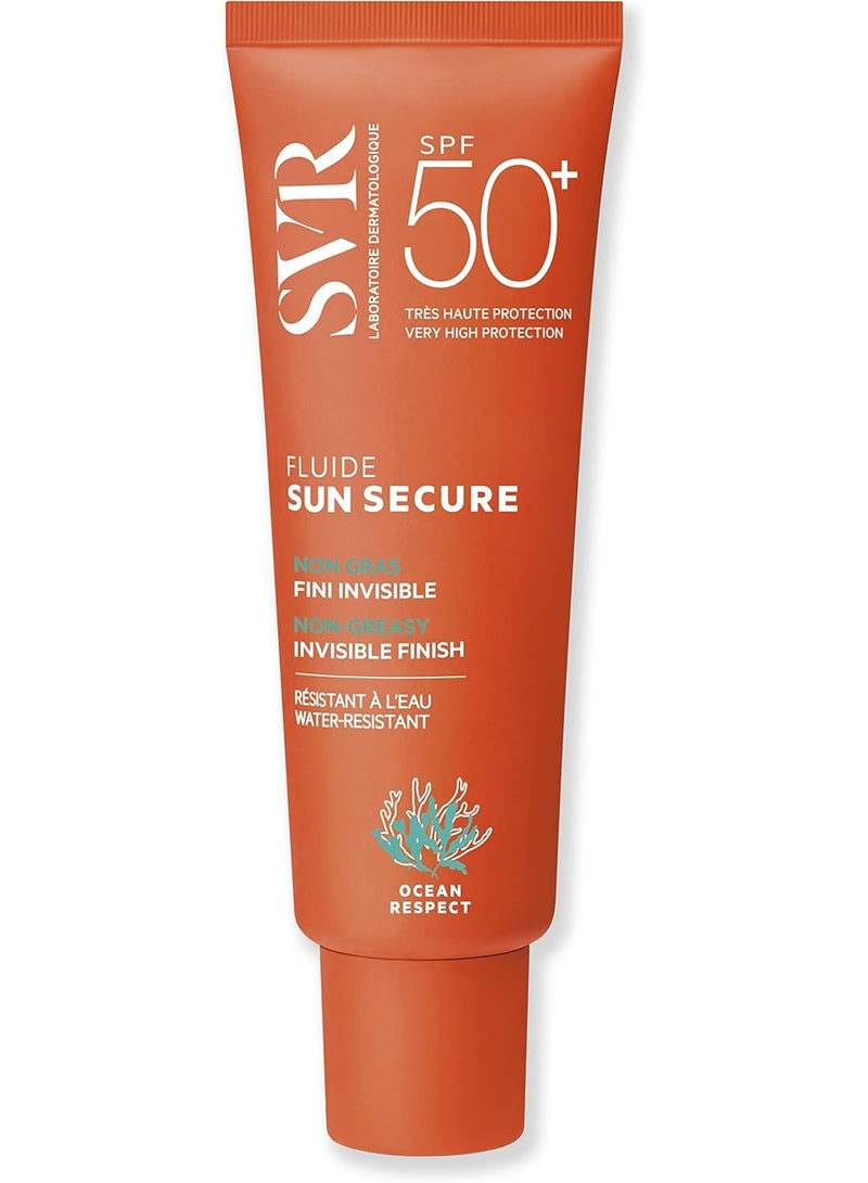 واقي شمس سائل SVR Sun Secure SPF 50+ غير دهني غير مرئي 50 مل