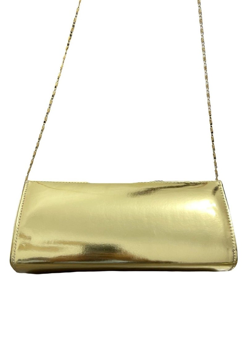 Vbranda Elegant and sleek, this structured evening clutch features VS-43-GOLD - Image 4