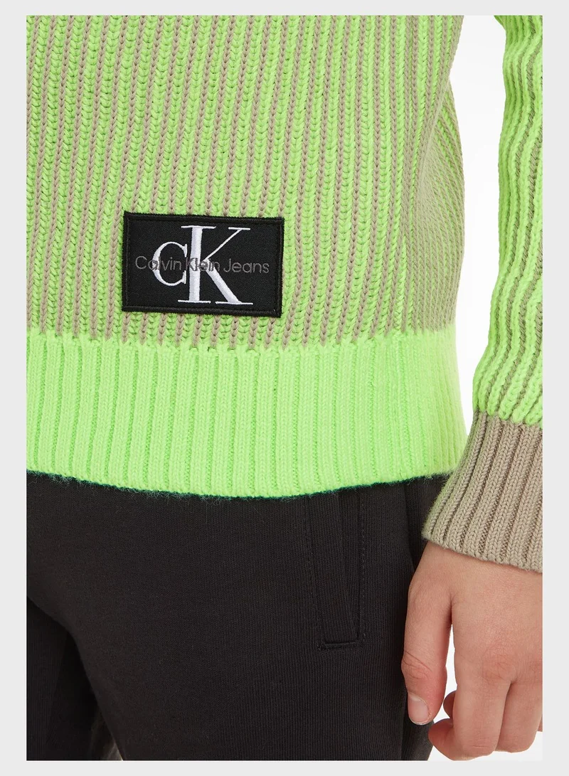 Calvin Klein Jeans Kids Color Block Sweater