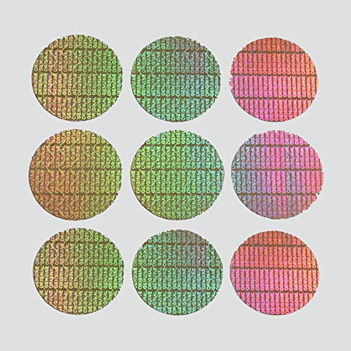 Elysian Laser Hologram Security Stickers 150 Pcs (25mm) Round Golden | Tamper Evident Self Adhesive Labels | One Time Use Seal Stickers for Packaging, Documents & Warranty (5 Sheets) - Image 2