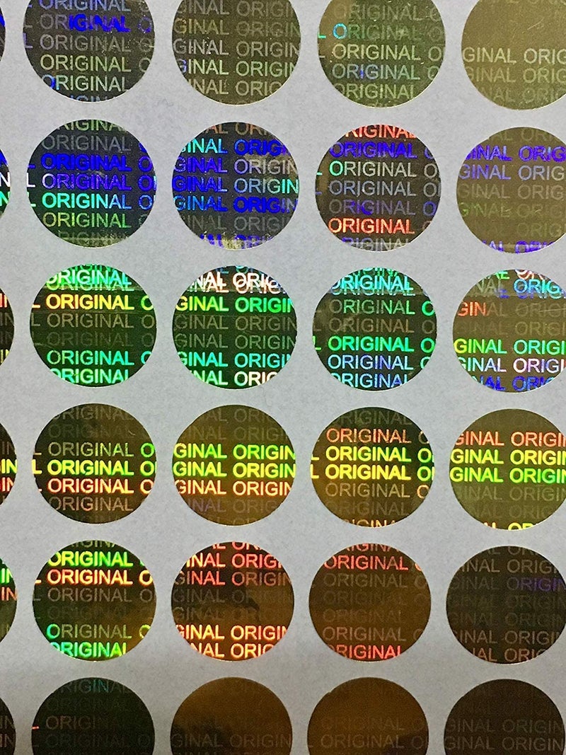 Elysian Laser Hologram Security Stickers 150 Pcs (25mm) Round Golden | Tamper Evident Self Adhesive Labels | One Time Use Seal Stickers for Packaging, Documents & Warranty (5 Sheets) - Image 3