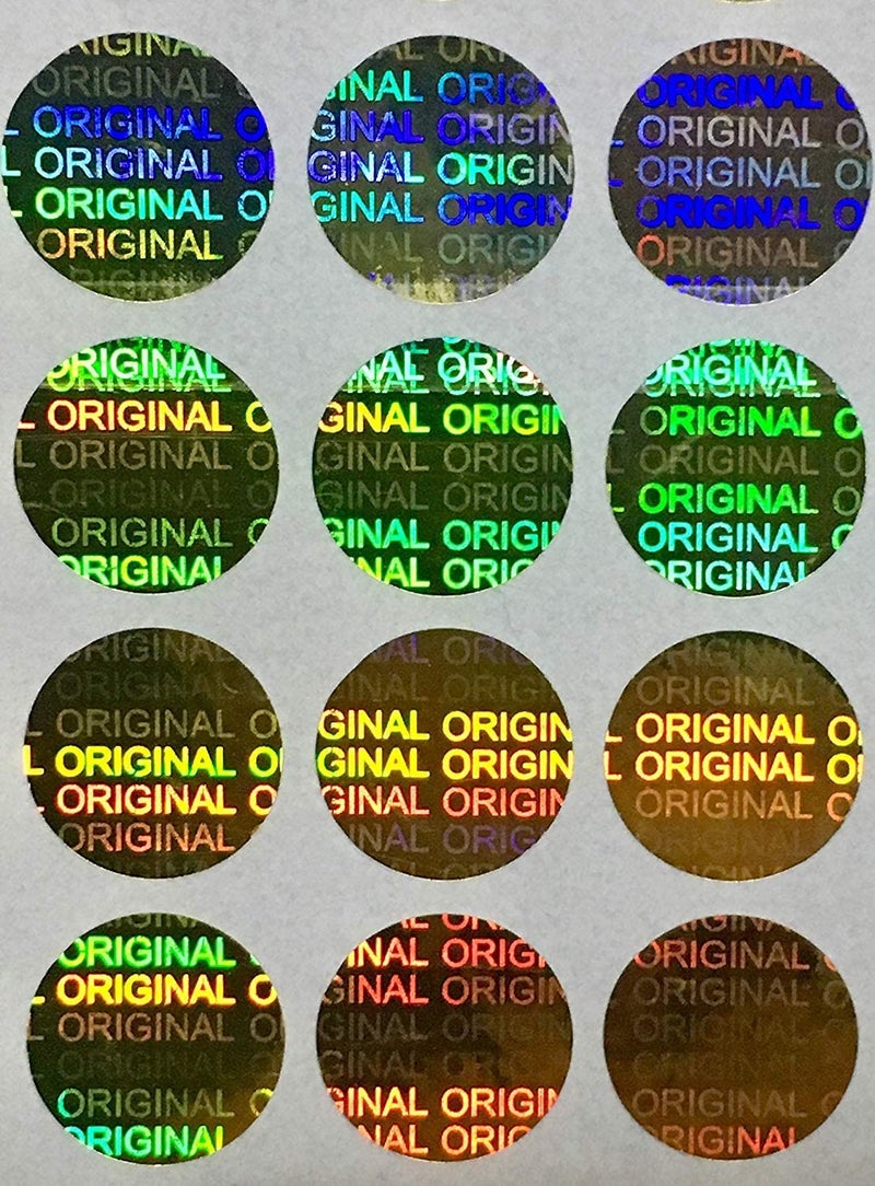 Elysian Laser Hologram Security Stickers 150 Pcs (25mm) Round Golden | Tamper Evident Self Adhesive Labels | One Time Use Seal Stickers for Packaging, Documents & Warranty (5 Sheets) - Image 4