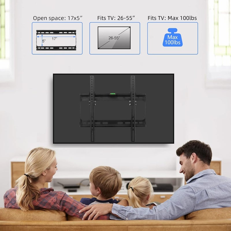 Suptek MT4203 Tilting TV Wall Mount for 26-55 Inch LCD LED Screens, VESA Max 400 x 400 mm Maximum Capacity 45 kg, TV Wall Mount 55 Inches - Image 3