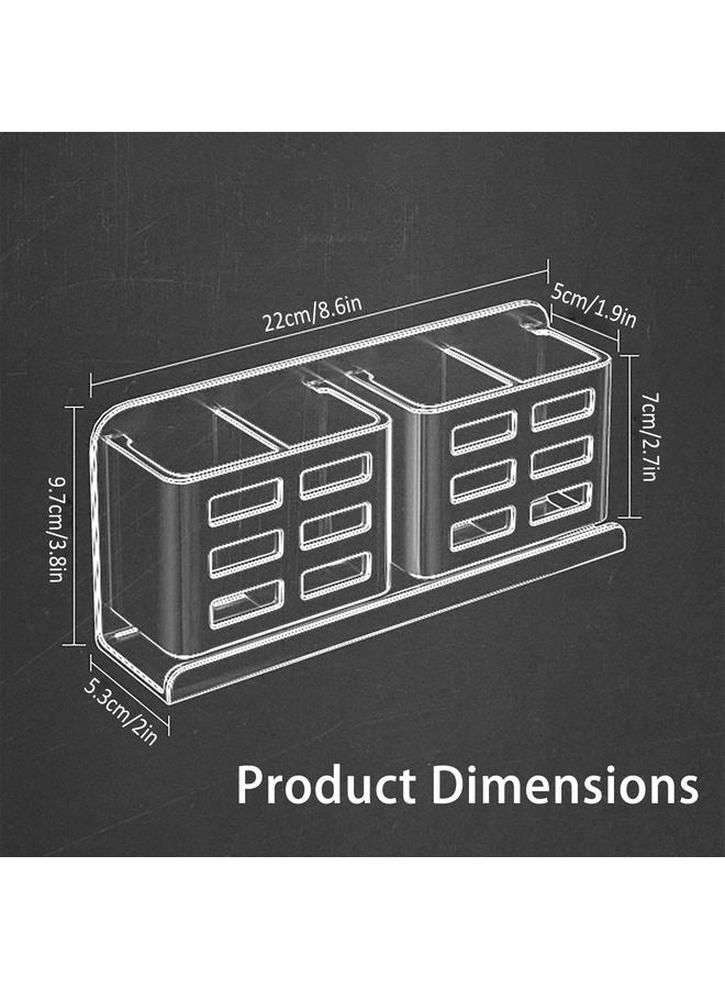 HOMESTAR Aluminum Toothbrush Holder Self-Adhesive Hanging Bracket Shower Toothbrush Razor Holder Suitable for Toothbrush, Toothpaste, Razor and Comb etc Bathroom Storage - Image 2