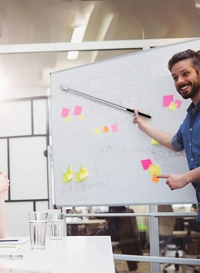 3 قطع معلمين تلسكوبيين مؤشر اليد ، عصا مؤشر الإصبع القابلة للتمديد ، مؤشر الفصل الدراسي الصغير القابل للسحب ، مؤشر المؤشر التعليمي ، مؤشر السبورة البيضاء ، مستلزمات الفصول الدراسية (أسود ، وردي ، أز - Image 4