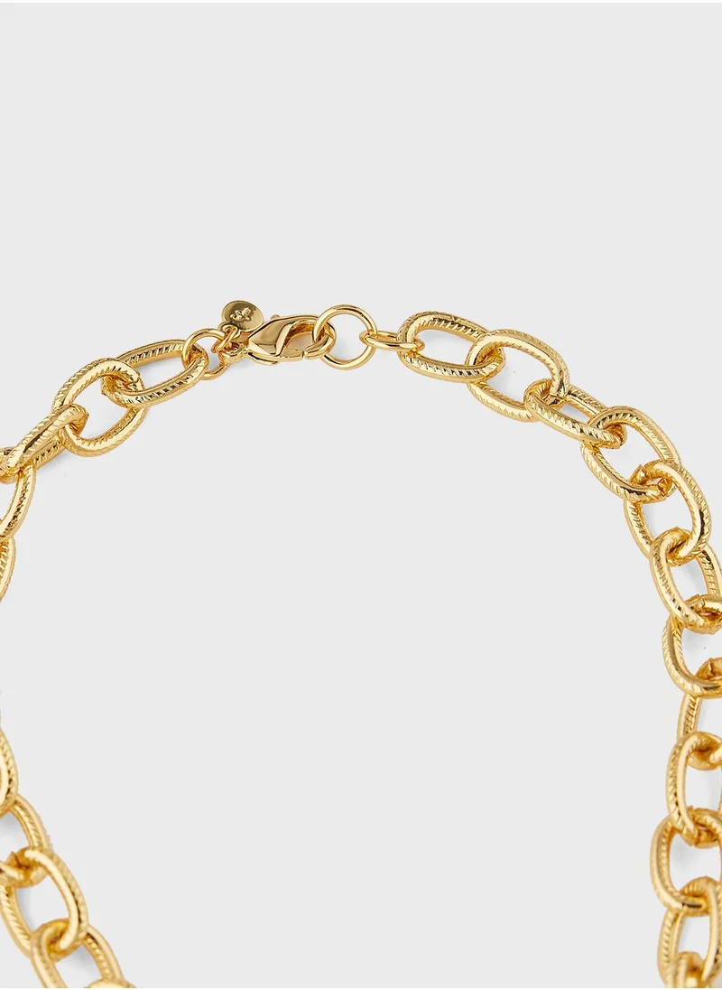 Fashionbox Ines Chain Gold Plated Necklace