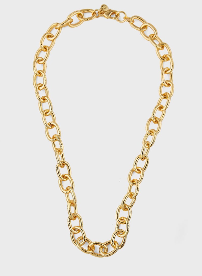 فاشن بوكس قلادة مطلية بالذهب - Image 1